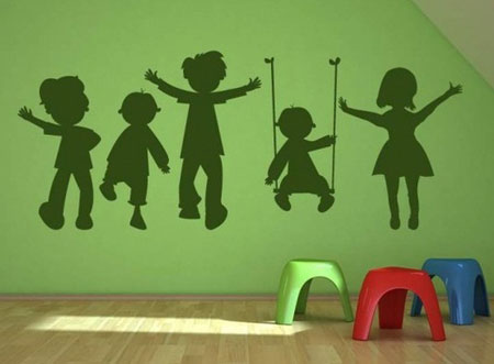 تزیین اتاق کودک,تزیین اتاق کودک با استنسیل