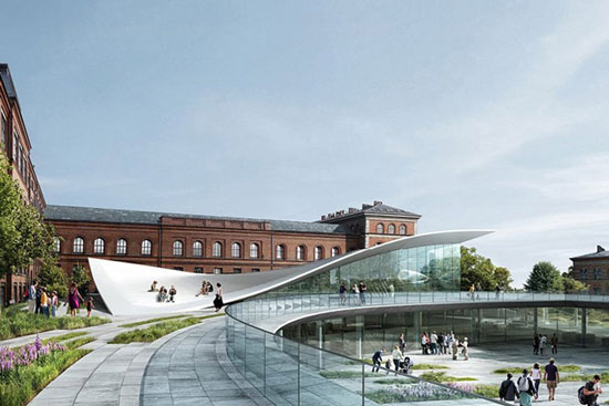 موزه‌ی تاریخ طبیعی دانمارک در محاصره‌ی باغی سرسبز