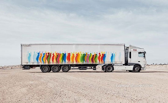 نقاشی بر روی کامیون ها در اسپانیا
