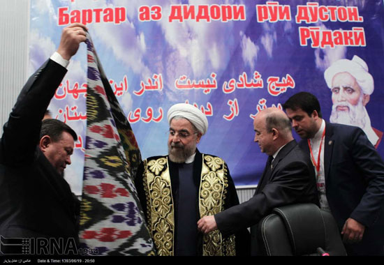 حضور روحانی در مرکز آکادمی تاجیکستان