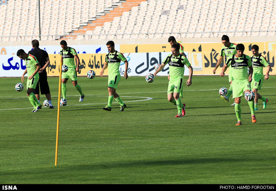تمرین تیم ملی فوتبال ایران در ورزشگاه آزادی