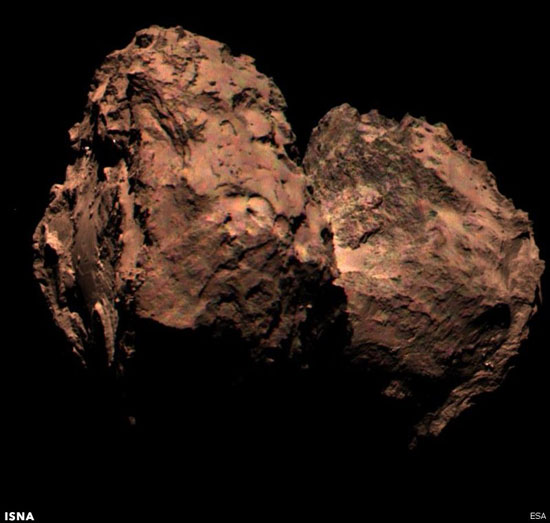 نخستین تصویر رنگی واقعی از دنباله‌دار 67P