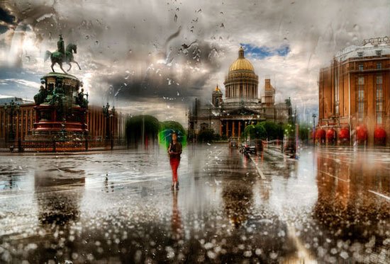 پروژه‌های عکاسی: خیابان‌های خیس از باران