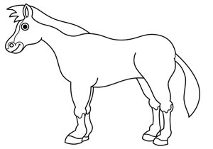 اسب,کشیدن نقاشی اسب,اسب کارتونی
