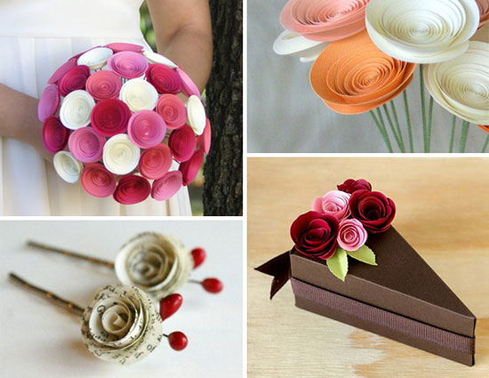 شیوه ساختن گل رز کاغذی رنگی