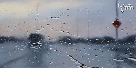 نقاشی های ماهرانه رئالیستی، از قطره های باران