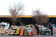 بازار میوه در آخرین ماه پاییز
