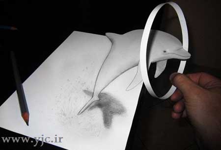 نقاشی سه بعدی , نقاشی با مداد سیاه , هنرمند