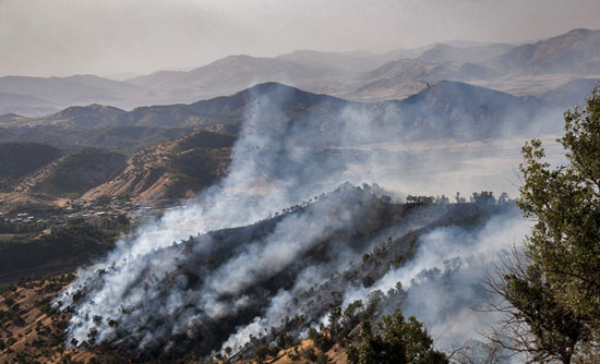 150هکتار جنگل‌ در مریوان آتش‌ گرفت + عکس