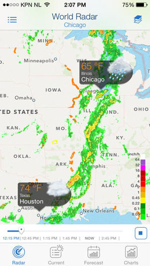 دانلود نرم افزار NOAA World Radar برای iOS