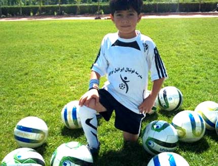 عکس امیر حسین حاجی زاده,فوتبالیست 9 ساله