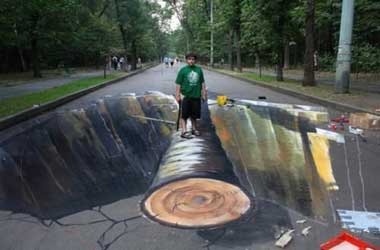 نقاشیهای 3 بعدی دریکی از پارکهای روسیه