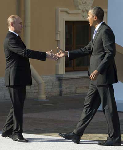 عکس از مواجهه اوباما و پوتین, 