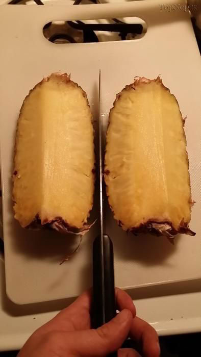 بهترین روش پوست کندن آناناس