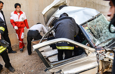 تصاویر مرگ یک خانواده زیر کامیون,تصادف در جاده مشهد- سرخس