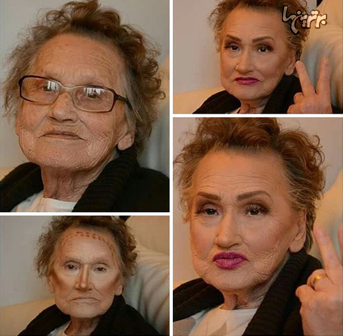 آرایش مادربزرگ 80 ساله سوژه اینترنت شد!