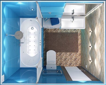 طراحی مدرن حمام های کوچک, دکوراسیون سرویس بهداشتی های کوچک
