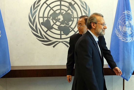 سخنرانی لاریجانی در سازمان ملل + عکس