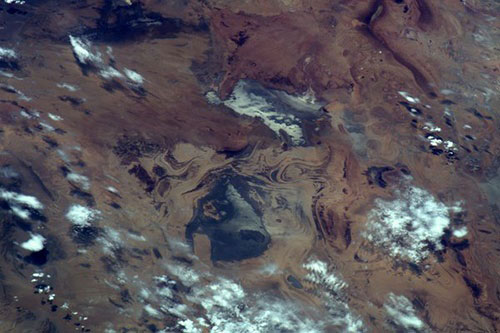 تصاویر خارق‌العاده فضانورد آمریکایی از گنبدهای نمکی ایران/منظره‌ای از ایستگاه فضایی