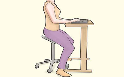 طرز صحیح نشستن,نحوه صحیح نشستن پشت کامپیوتر,طرز صحیح نشستن روی صندلی