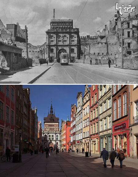 شهر تاریخی گدانسک، قبل و بعد از بازسازی