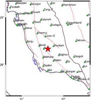 زلزله,زلزله در کاکی بوشهر,زلزله ۴.۹ ریشتر در کاکی بوشهر