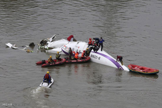 سقوط هواپیمای مسافربری در تایوان
