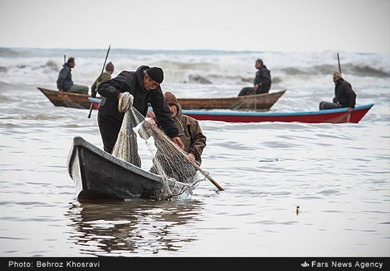 صید ماهی در سواحل مازندران