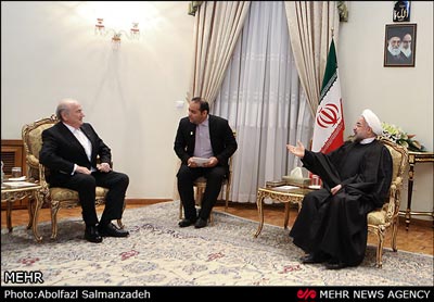 تیم ملی فوتبال در جام جهانی, دیدار روحانی با سپ‌بلاتر 