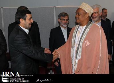 رئیس جمهور کومور,احمدی نژاد
