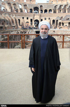 اخبار,اخبار سیاست  خارجی ,بازدید روحانی از مجموعه تاریخی کولسئوم رم 
