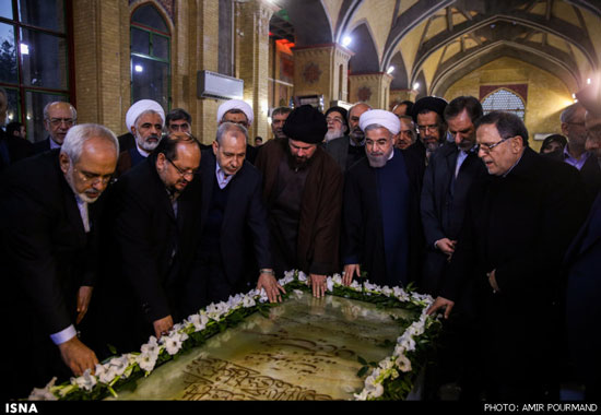 اعضاء هیات دولت در حرم امام خمینی (عکس)