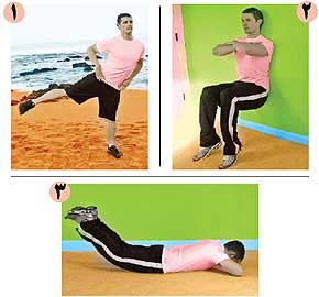 حركاتی برای تقویت عضلات ران, عضله چهارسر ران