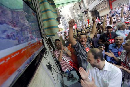 شادمانی از برکناری محمد مرسی از قدرت (قاهره)