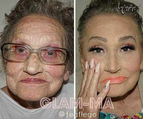 آرایش مادربزرگ 80 ساله سوژه اینترنت شد!