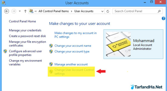 غیر فعال کردن پرسش User Account Control در هنگام نصب برنامه