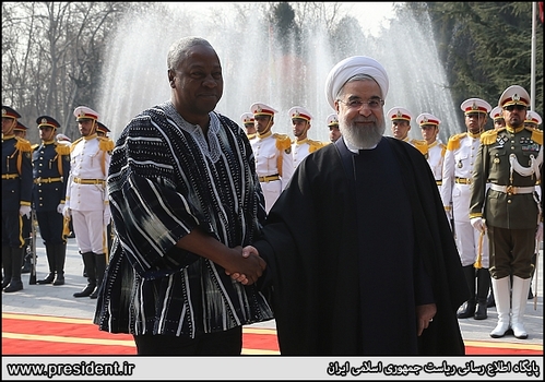  اخبارسیاست خارجی ,خبرهای  سیاست  خارجی,   استقبال روحانی از ریس‌جمهور غنا 