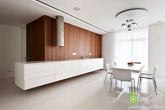 آپارتمان ۱۲۰ متری با دکوراسیون داخلی سفید و چیدمان مدرن