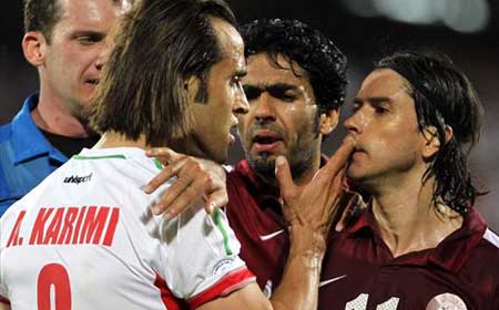 ایرانی , مسابقات ایران و قطر , علی كریمی