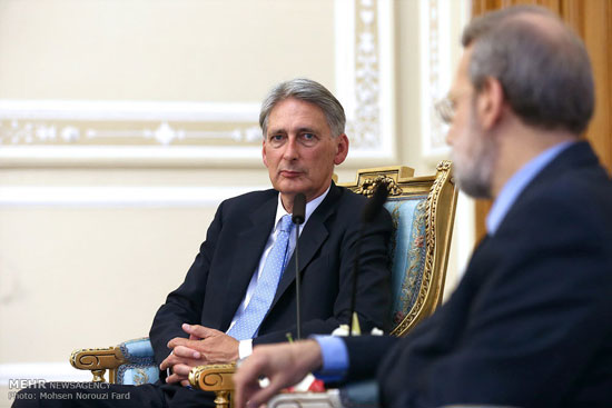 عکس: دیدار وزیر امور خارجه انگلیس با رئیس مجلس شورای اسلامی