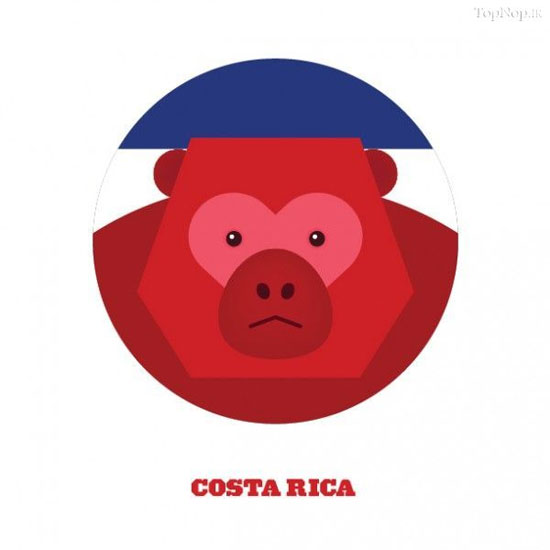 نماد کشور ها در کارت پستال های جام جهانی +عکس