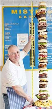 همبرگر یک متر و ۶۰سانتی‌متری