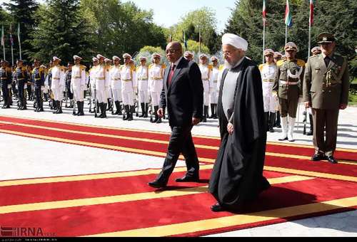  اخبارسیاست خارجی ,خبرهای  سیاست خارجی,استقبال رسمی روحانی از رییس جمهور آفریقای جنوبی  
