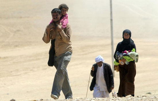 فرار ایزیدی های عراق از جنایات داعش‎  +عکس