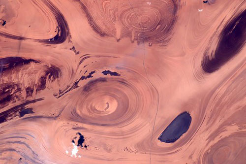 تصاویر خارق‌العاده فضانورد آمریکایی از گنبدهای نمکی ایران/منظره‌ای از ایستگاه فضایی
