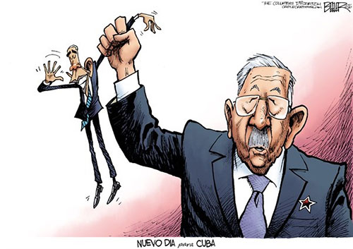 کاریکاتور: وقتی کاسترو مچ اوباما را گرفت!