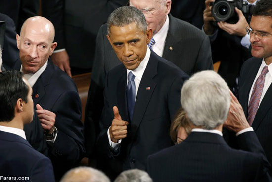 (تصاویر) نطق سالانه اوباما در کنگره