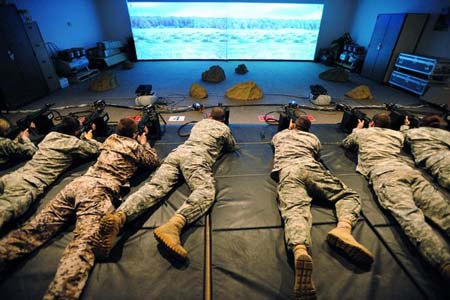 تمرین تیراندازی سربازان ارتش آمریکا (ایالت جورجیا)