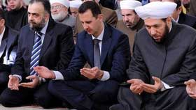 بشار اسد,نماز عید قربان,رئیس‌جمهورسوریه