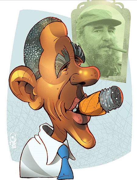 کارتون: ژست جدید باراک اوباما!